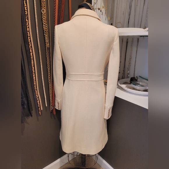 J. CREW Lady Coat Ivory Size 8 Tall - Picture 3 of 12